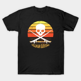 Retro Hellman Surfing Skull T-Shirt